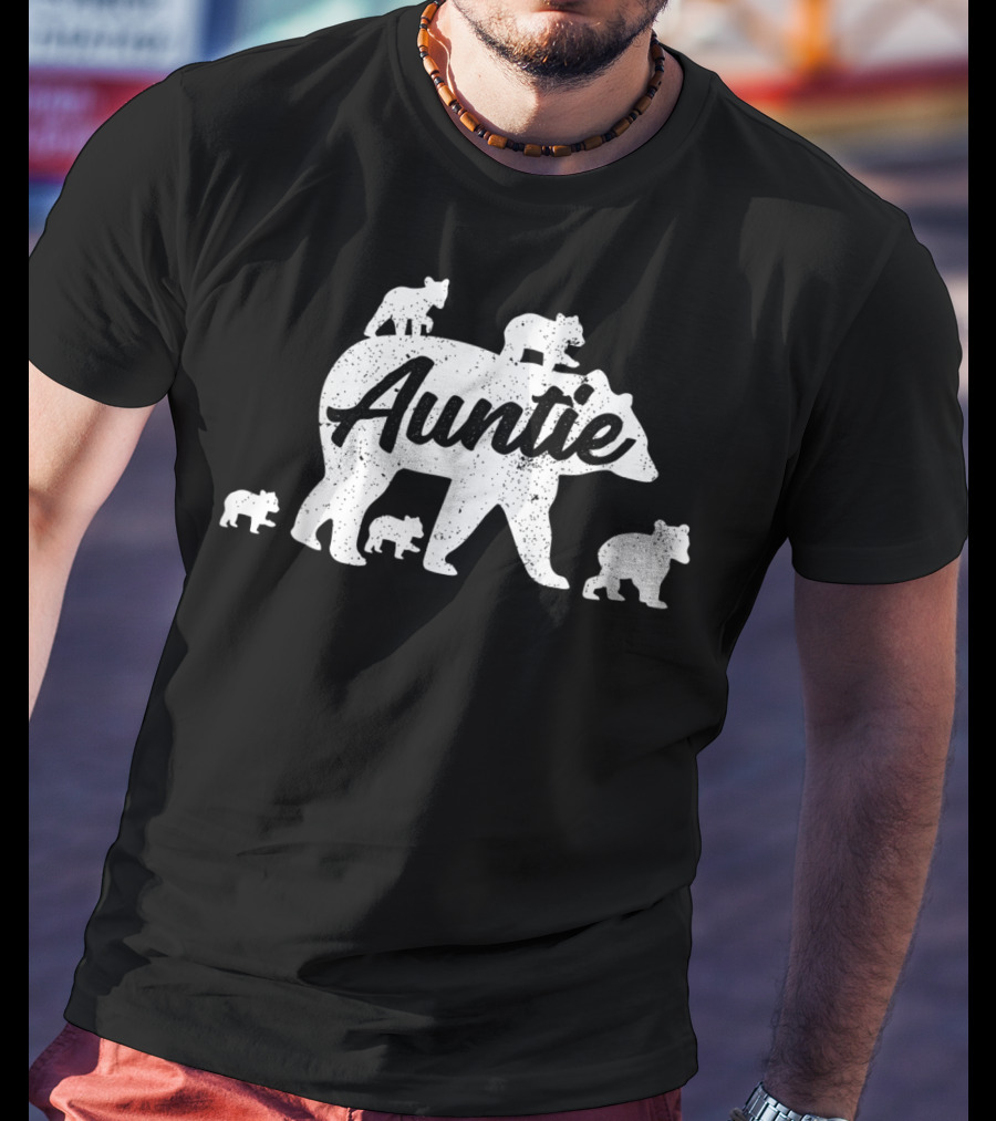 Vintage Auntie Bear With Five Cubs T-Shirt