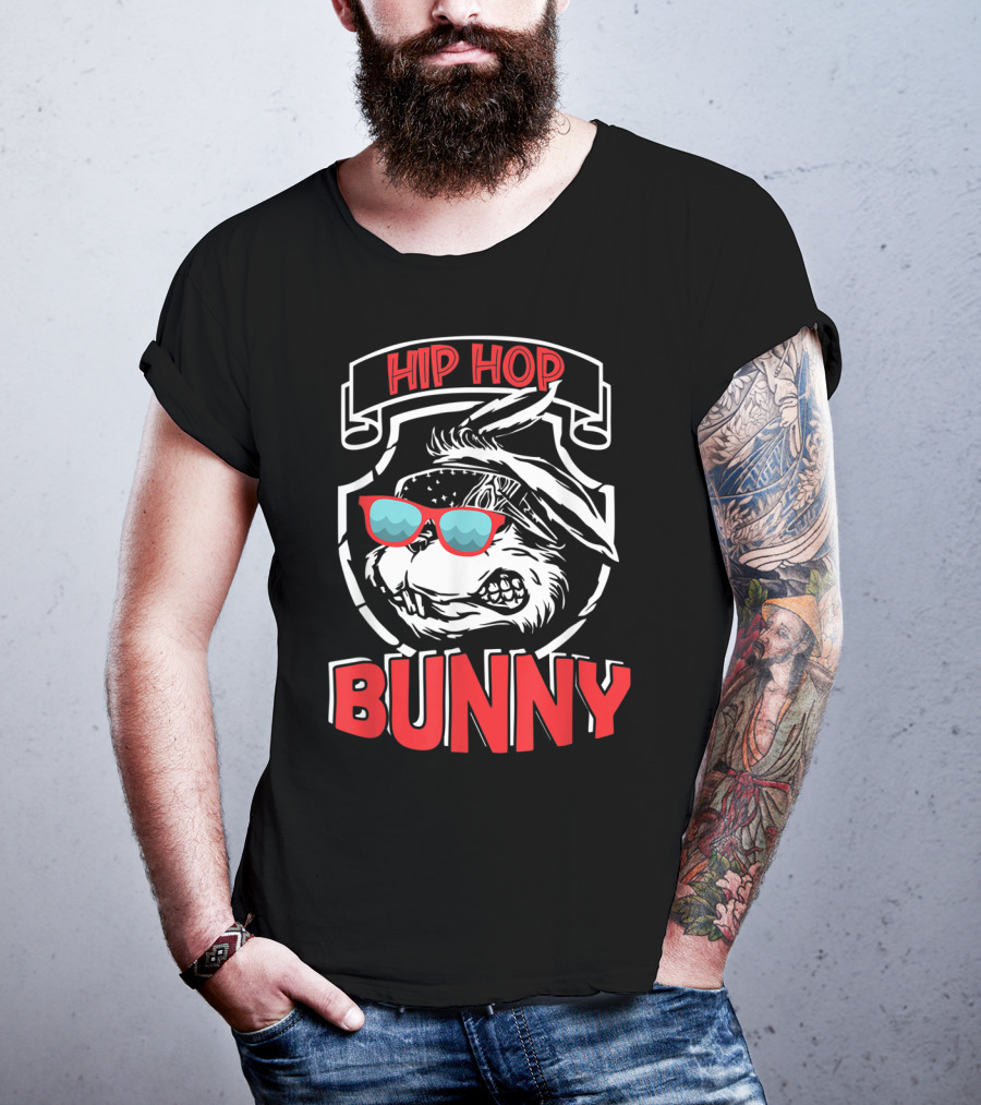 Hip Hop Bunny With Sunglasses Easter Toddler T-Shirt