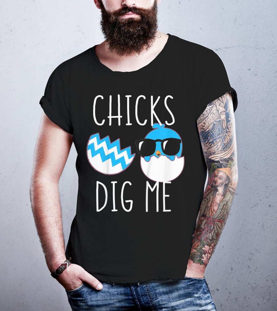 Chicks Dig Me Funny Easter Baby Toddler Kids T-Shirt