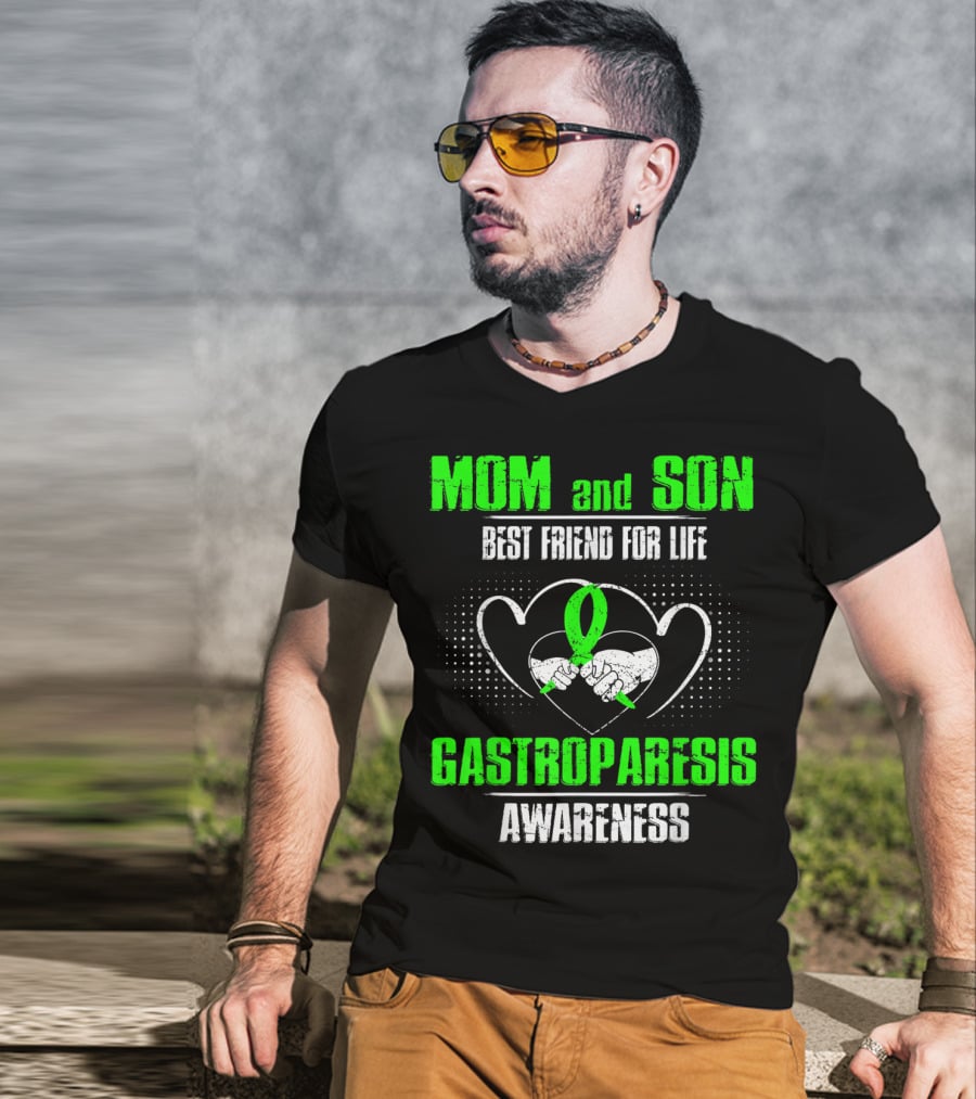 Mom And Son Best Friend For Life Gastroparesis Awareness T-Shirt