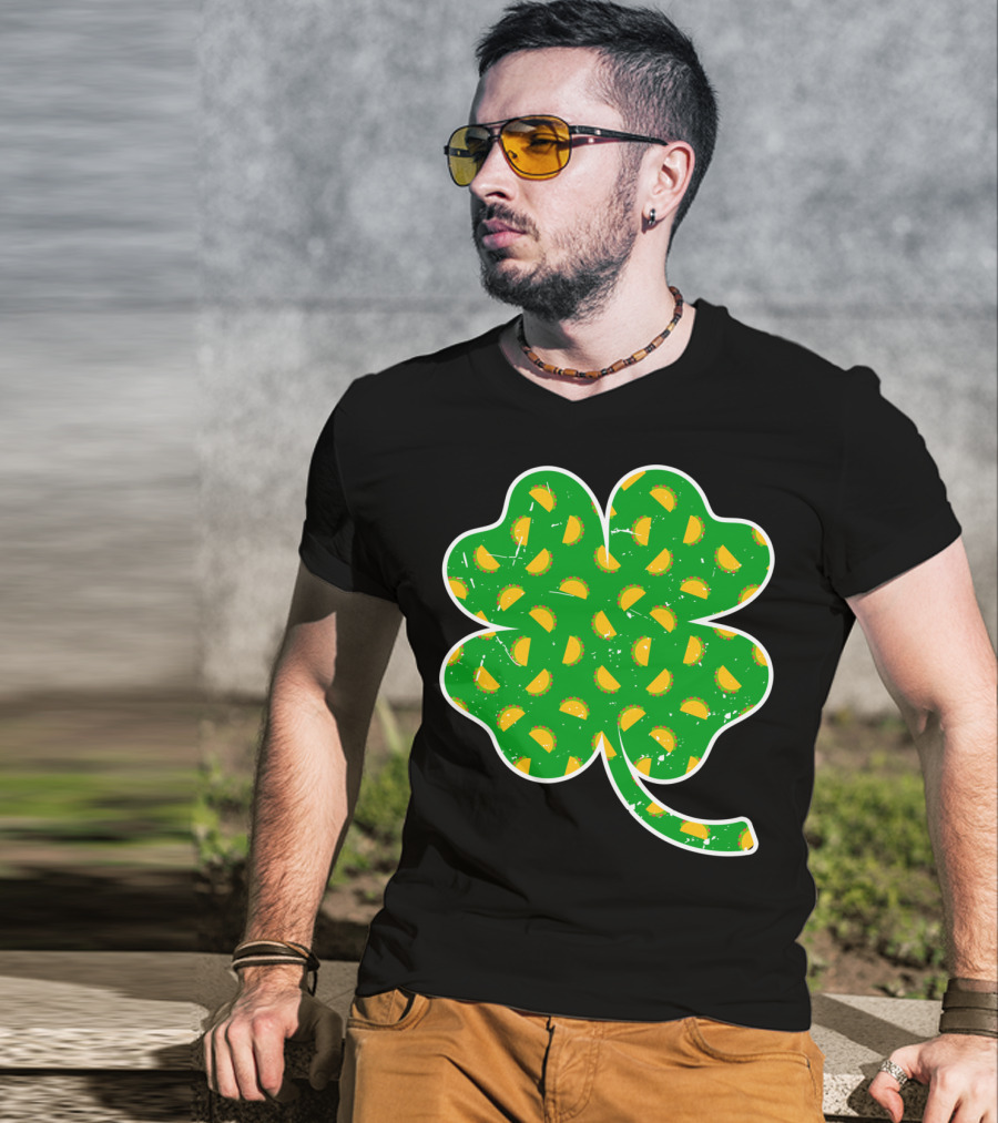 Taco Lover St Patricks Day Clover Saint Paddys Shamrock Tacos T-Shirt