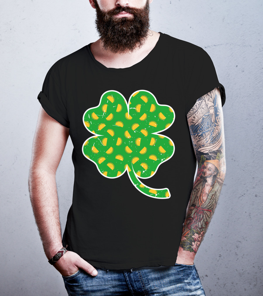 Taco Lover St Patricks Day Clover Saint Paddys Shamrock Tacos T-Shirt