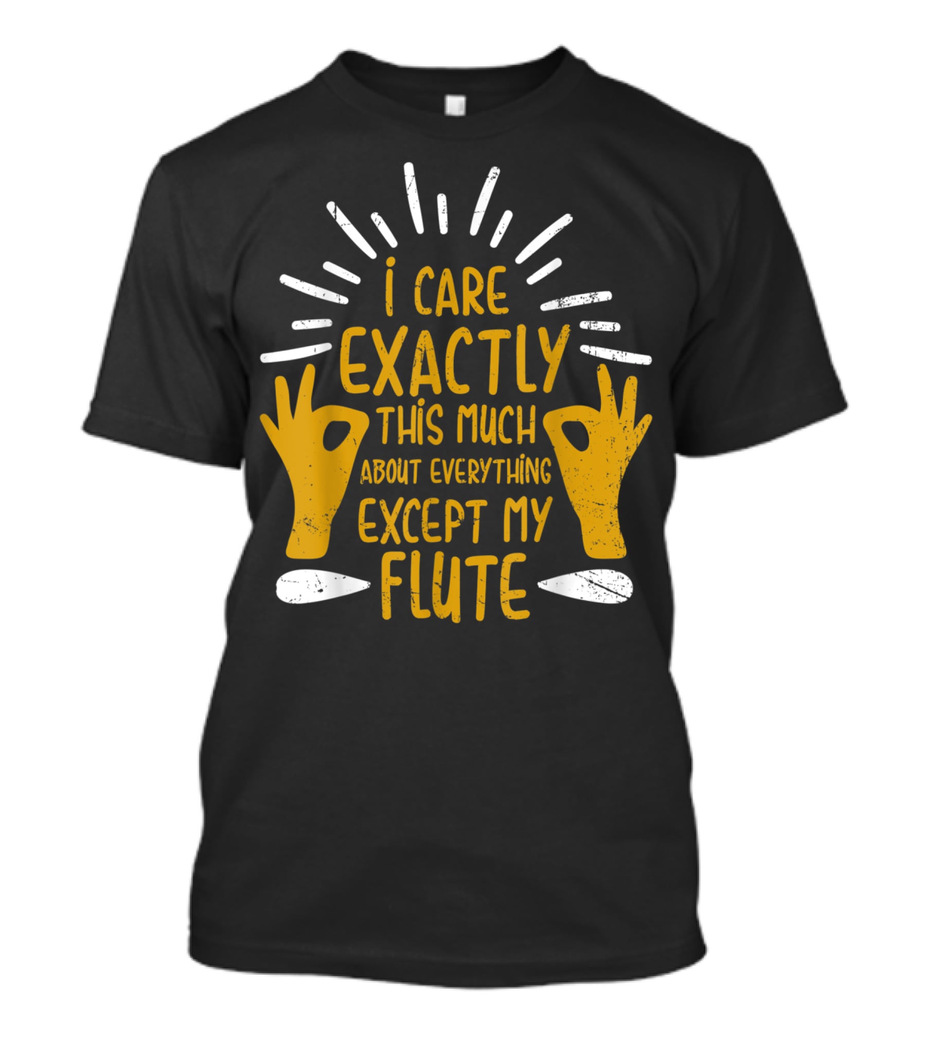 I Care Exactly This Much About Everything Except My Flute Flutist Woodwind Kids T-Shirt