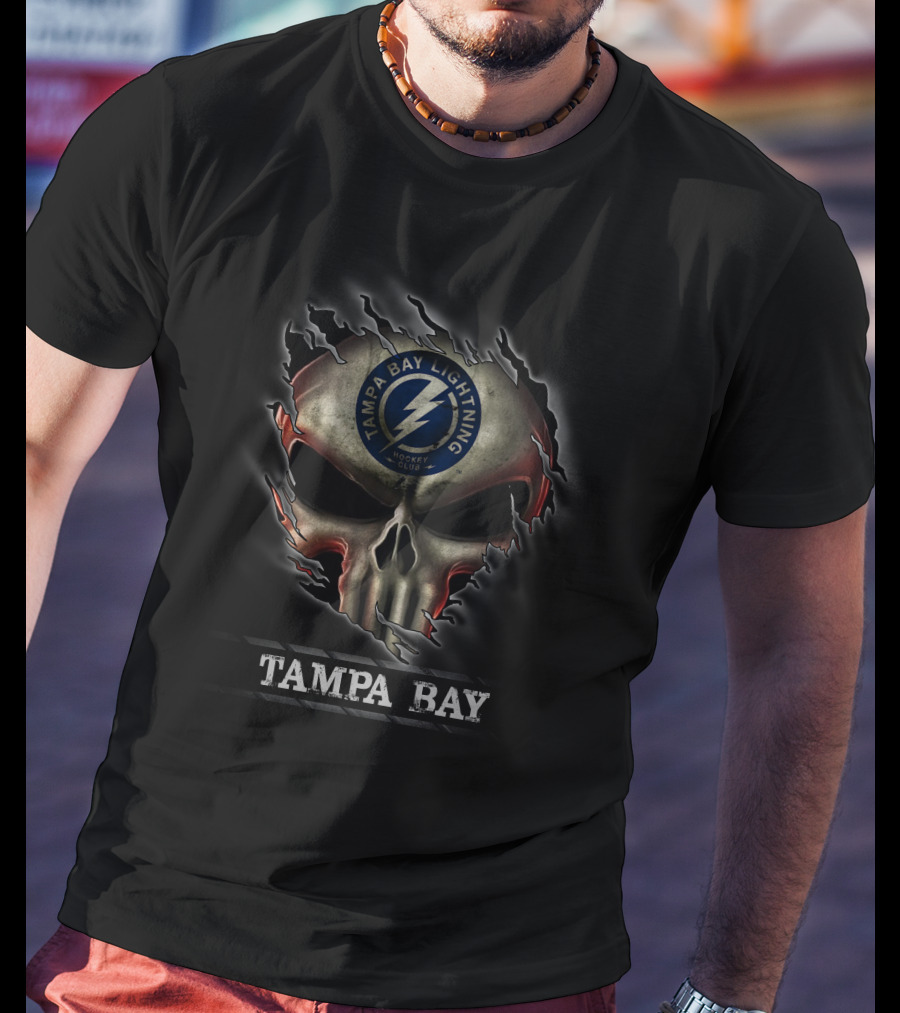 Tampa Bay Lightning Skull T-Shirt