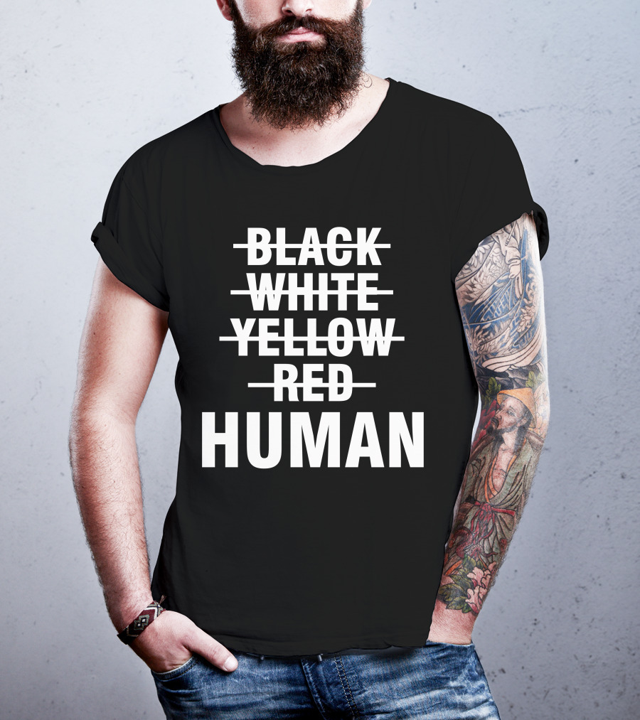 Black White Yellow Red Human Unity T-Shirt