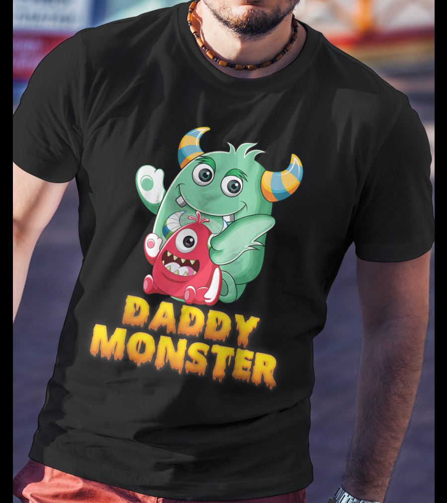 Daddy Monster Cute Cartoon Creatures T-Shirt