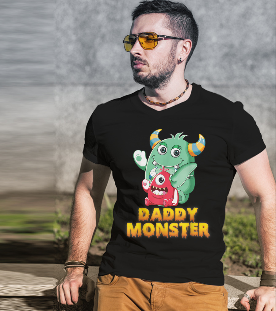 Daddy Monster Cute Cartoon Creatures T-Shirt