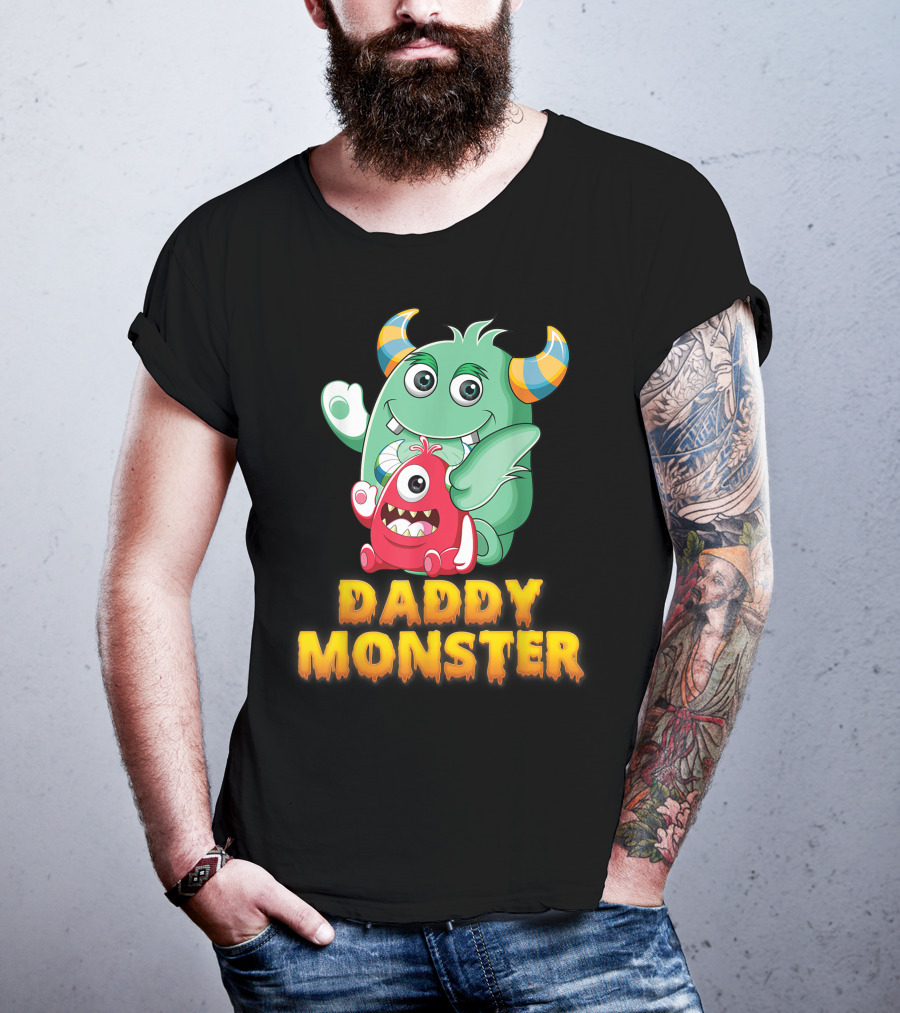 Daddy Monster Cute Cartoon Creatures T-Shirt