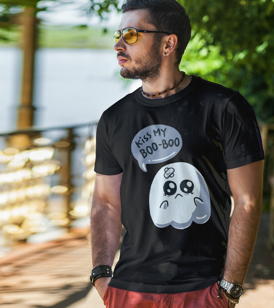 Kiss My Boo-Boo Sad Crying Ghost T-Shirt
