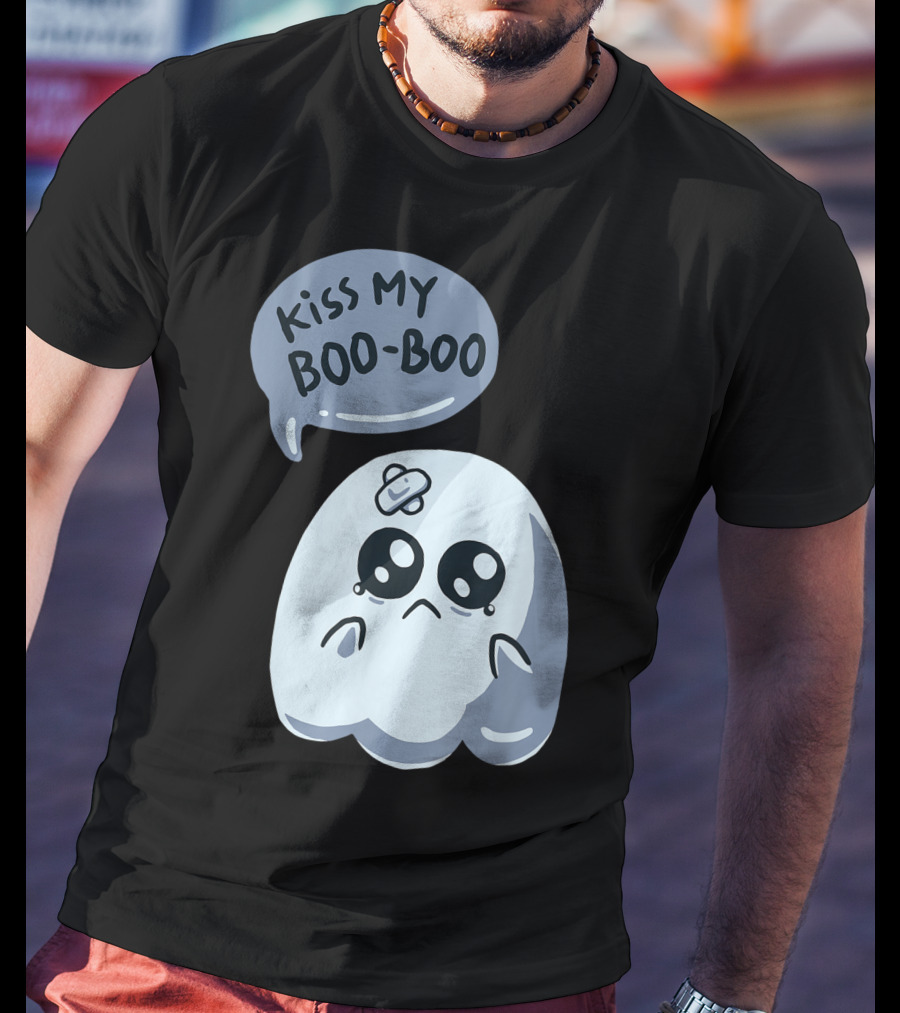 Kiss My Boo-Boo Sad Crying Ghost T-Shirt