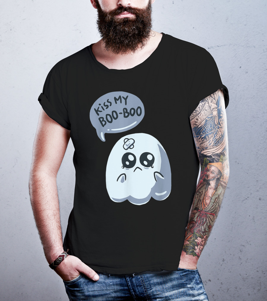 Kiss My Boo-Boo Sad Crying Ghost T-Shirt