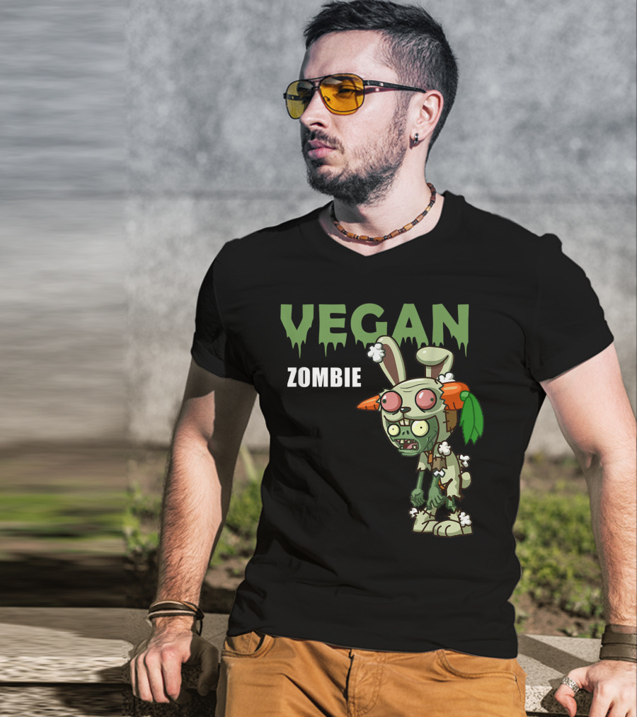 VEGAN ZOMBIE Carrot Bunny Costume Character T-Shirt