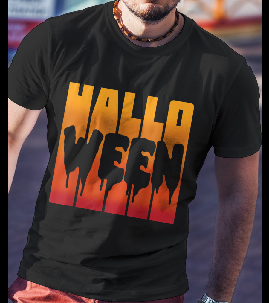 Halloween Dripping Text T-Shirt