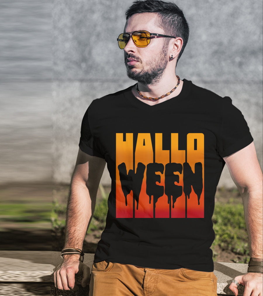 Halloween Dripping Text T-Shirt
