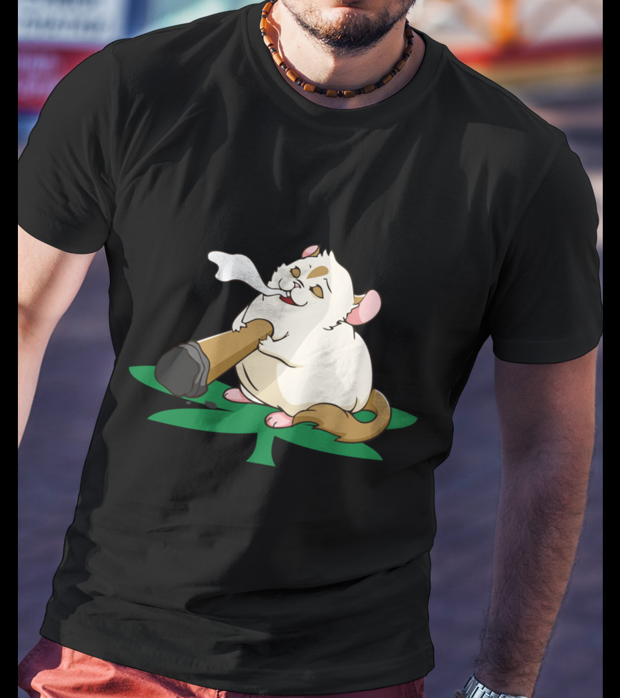 Chinchillin Weed Smoking Chinchilla THC Marijuana Cannabis Leaf T-Shirt