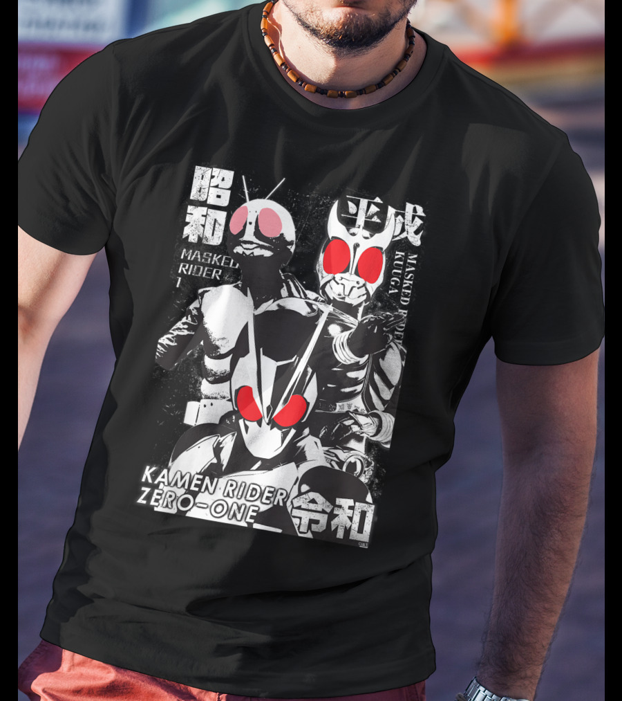Kamen Rider Zero-One Showa Heisei Reiwa Masked Rider Kuuga T-Shirt