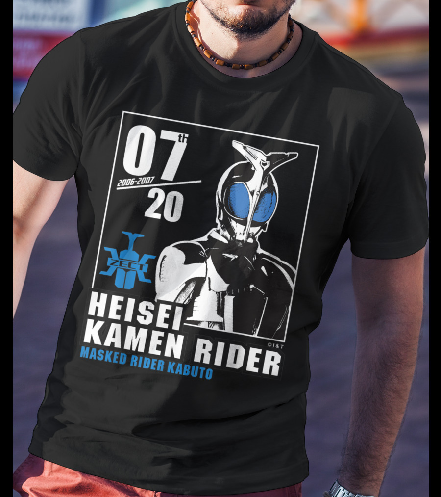 07th Heisei Kamen Rider 20th 2006-2007 Masked Rider Kabuto ZECT T-Shirt