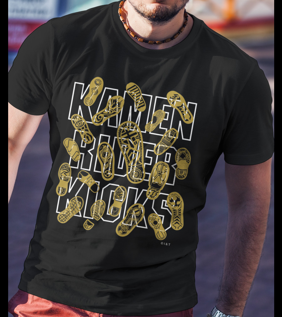 Kamen Rider Kicks Iconic Shoe Prints Collection T-Shirt