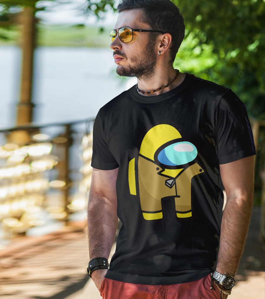 Among Us Character Yellow Detective Crewmate T-Shirt