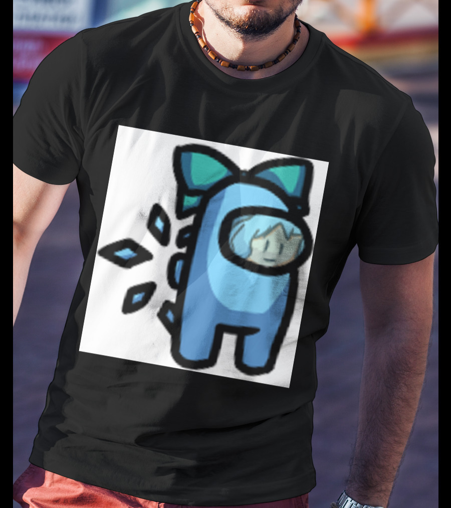 Among Us Blue Crewmate With Bow Gamer Girl T-Shirt