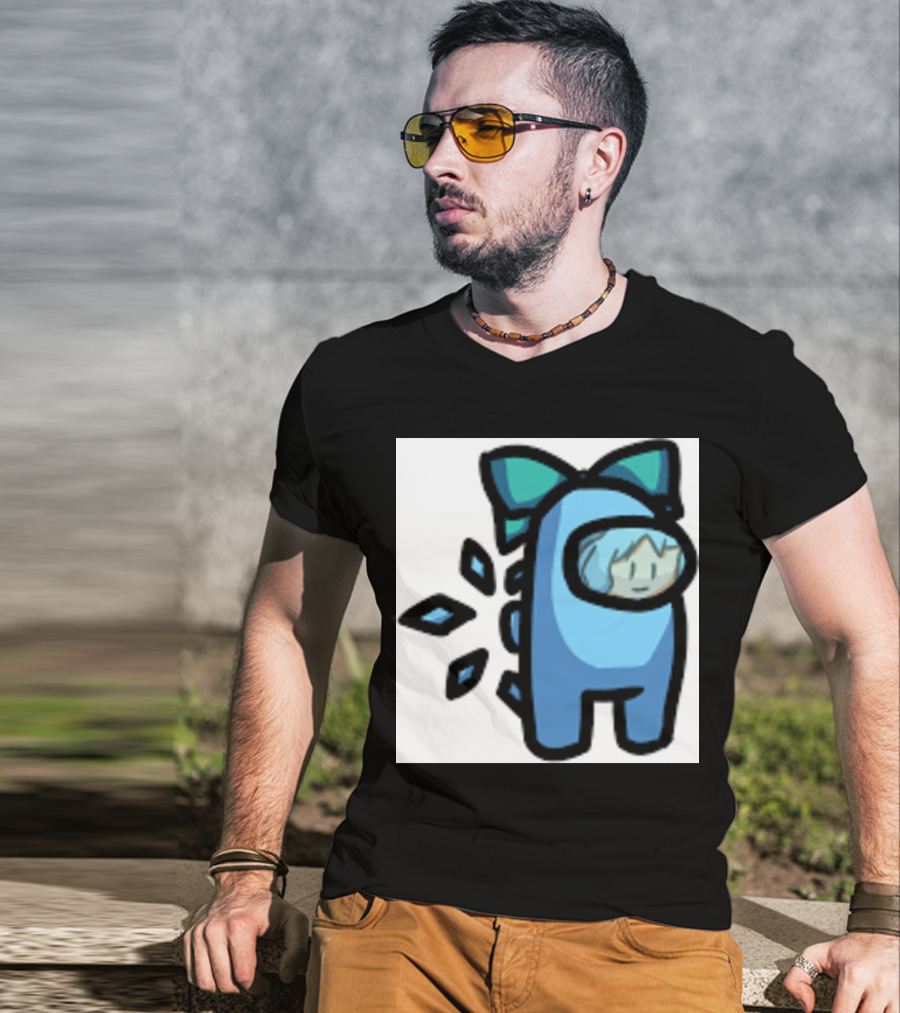 Among Us Blue Crewmate With Bow Gamer Girl T-Shirt