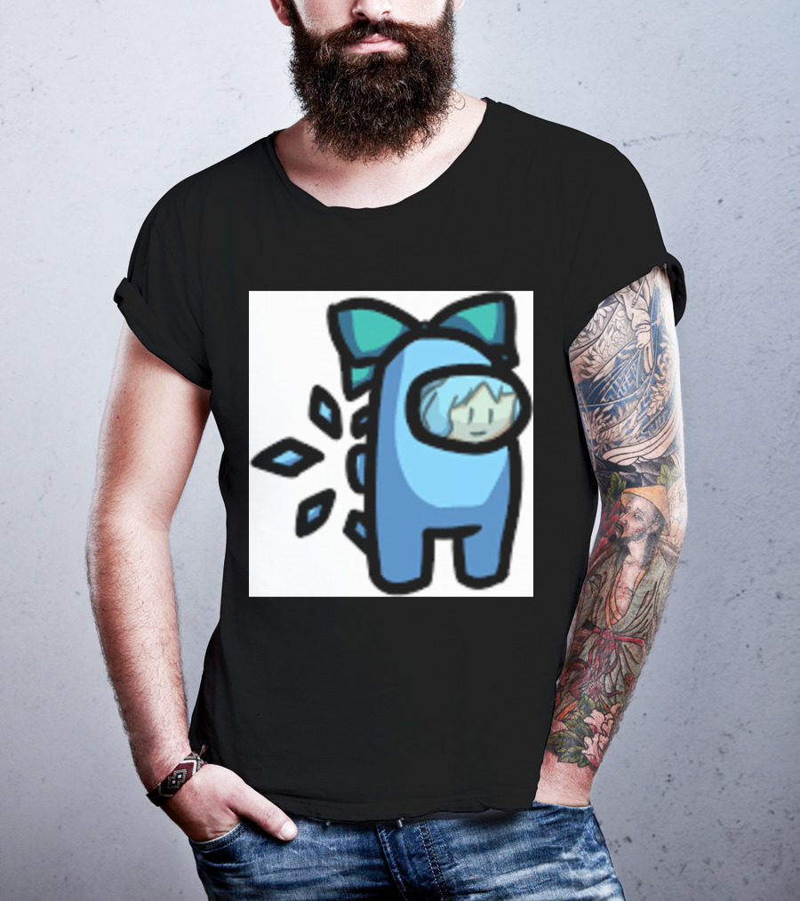 Among Us Blue Crewmate With Bow Gamer Girl T-Shirt