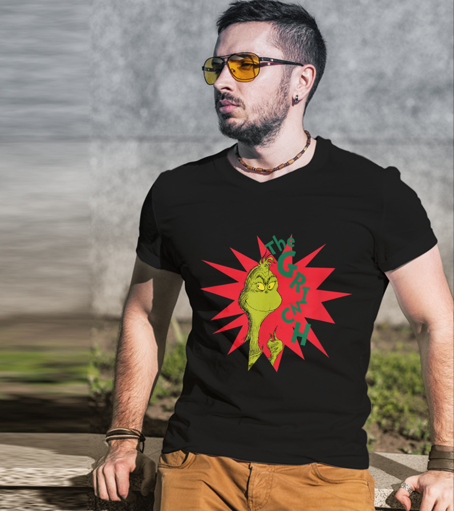 The Grinch Burst Dr. Seuss Starburst T-Shirt