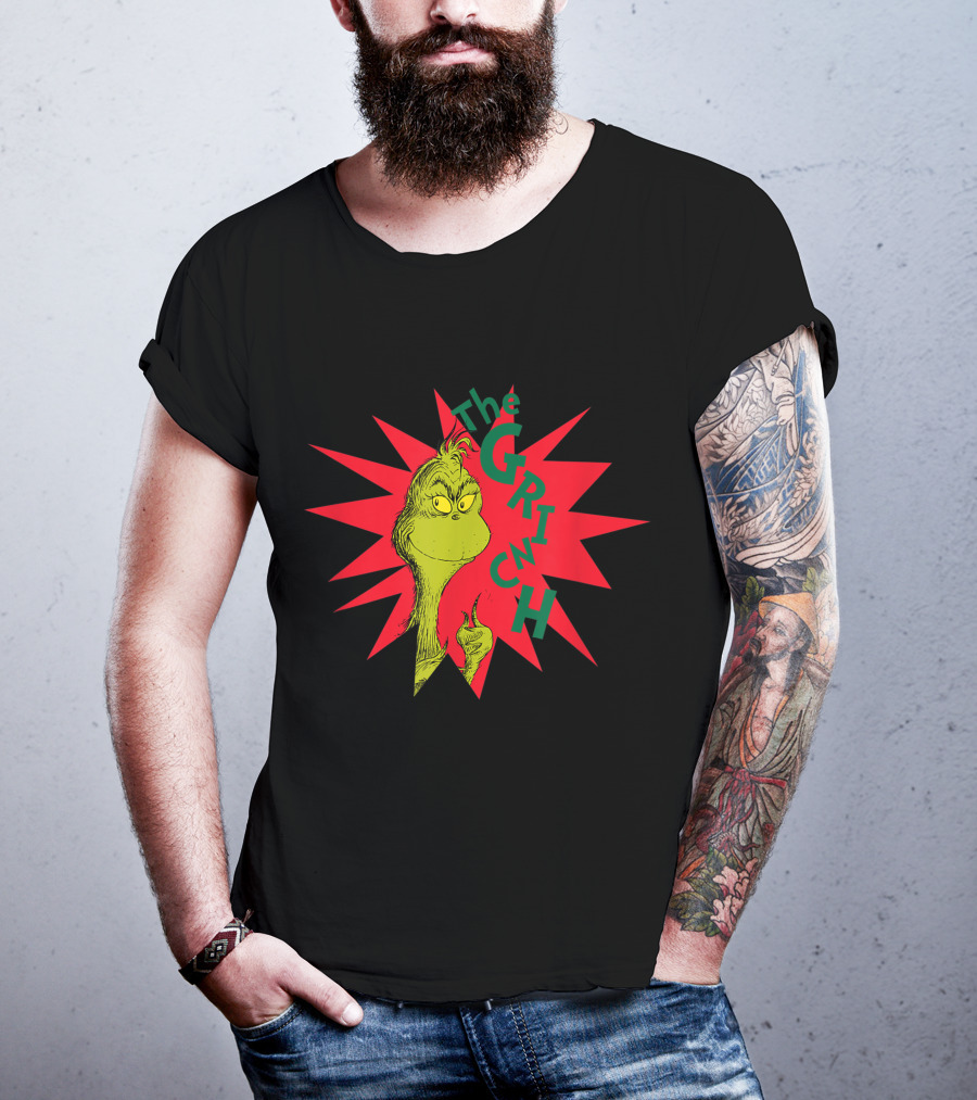 The Grinch Burst Dr. Seuss Starburst T-Shirt