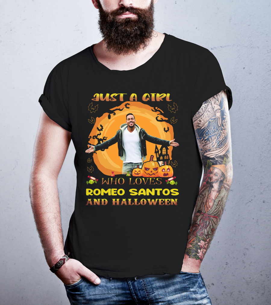 Just A Girl Who Loves Romeo Santos And Halloween T-Shirt