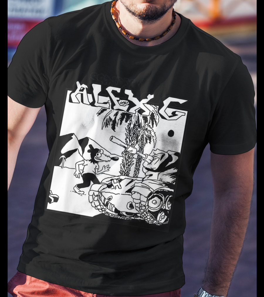 Sandy Alex G Cartoon Tank Forest Scene T-Shirt