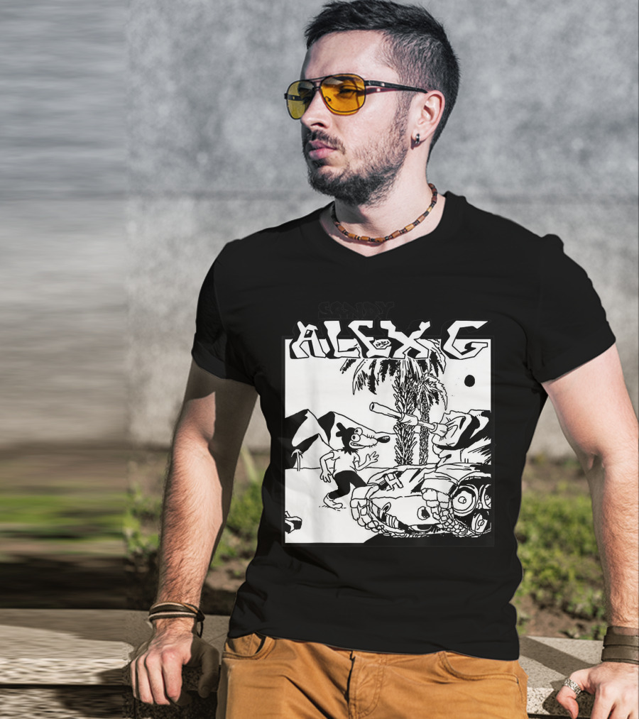 Sandy Alex G Cartoon Tank Forest Scene T-Shirt