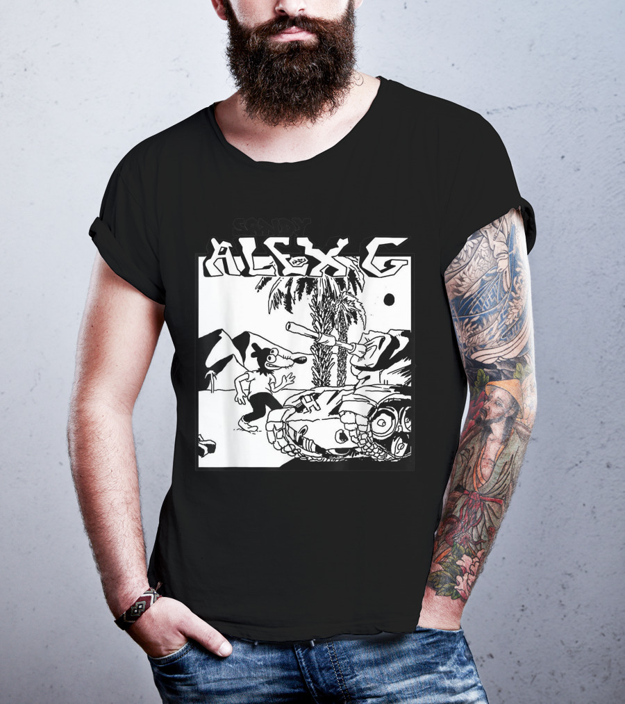 Sandy Alex G Cartoon Tank Forest Scene T-Shirt