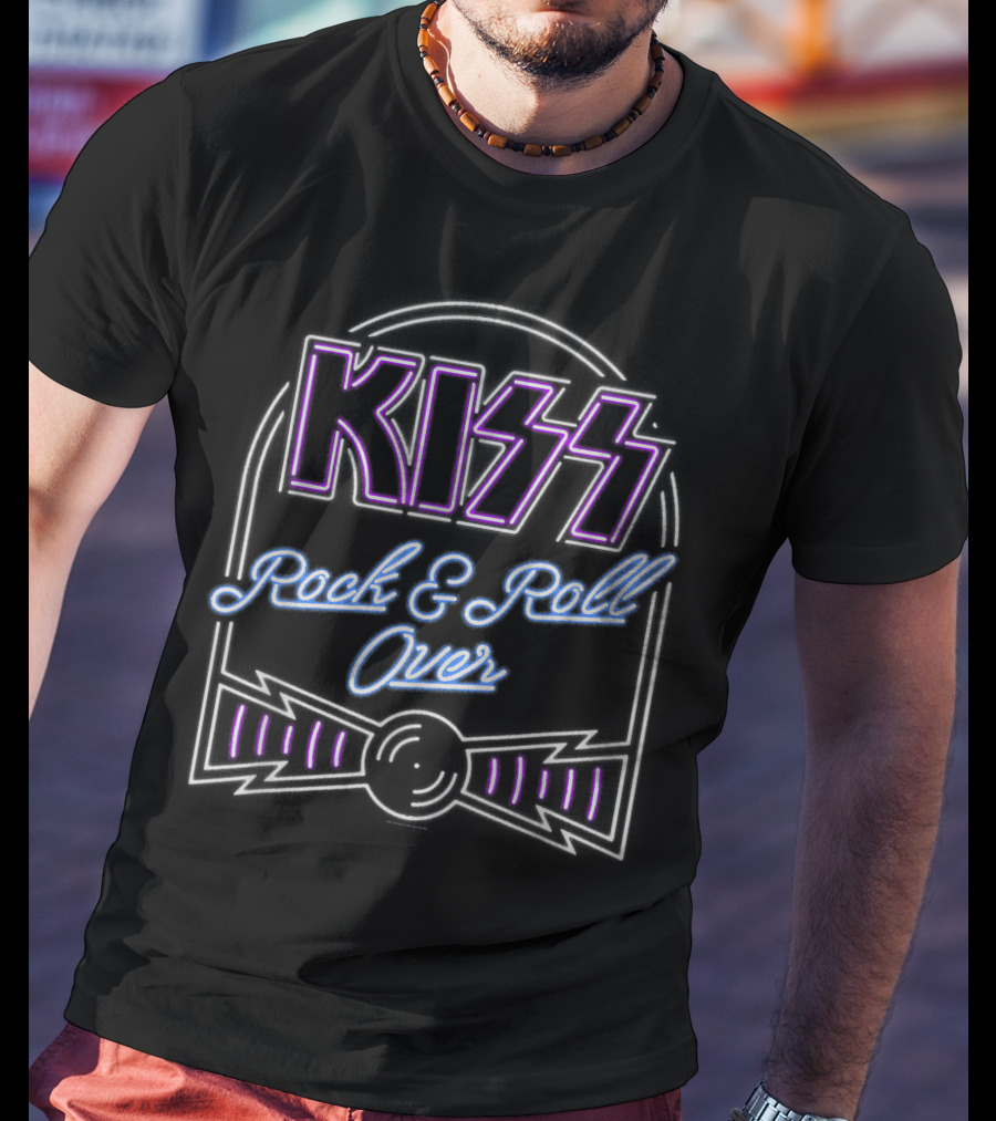 KISS Rock And Roll Over Neon T-Shirt
