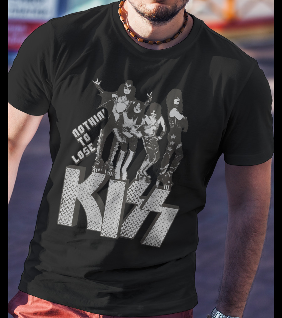 KISS Nothin To Lose Band Members Metallic T-Shirt
