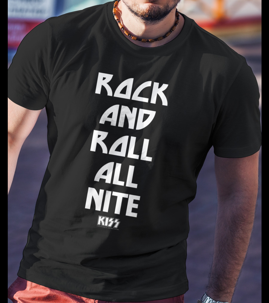 KISS Rock And Roll All Nite Lyrics T-Shirt