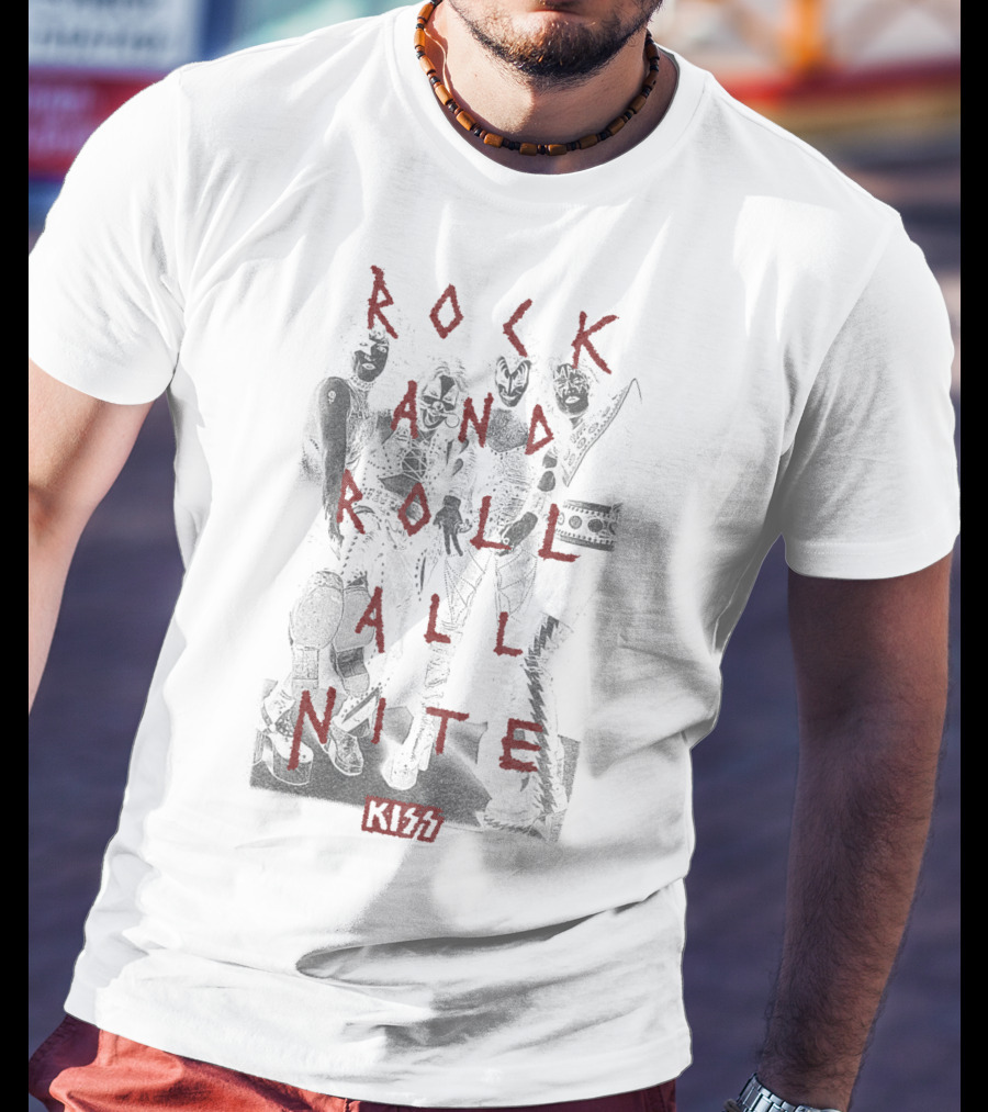 KISS Rock And Roll All Nite Blood Lyric T-Shirt