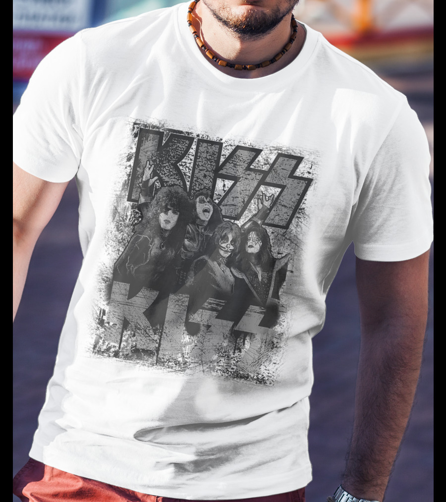 KISS Scratch Band Members Posing T-Shirt