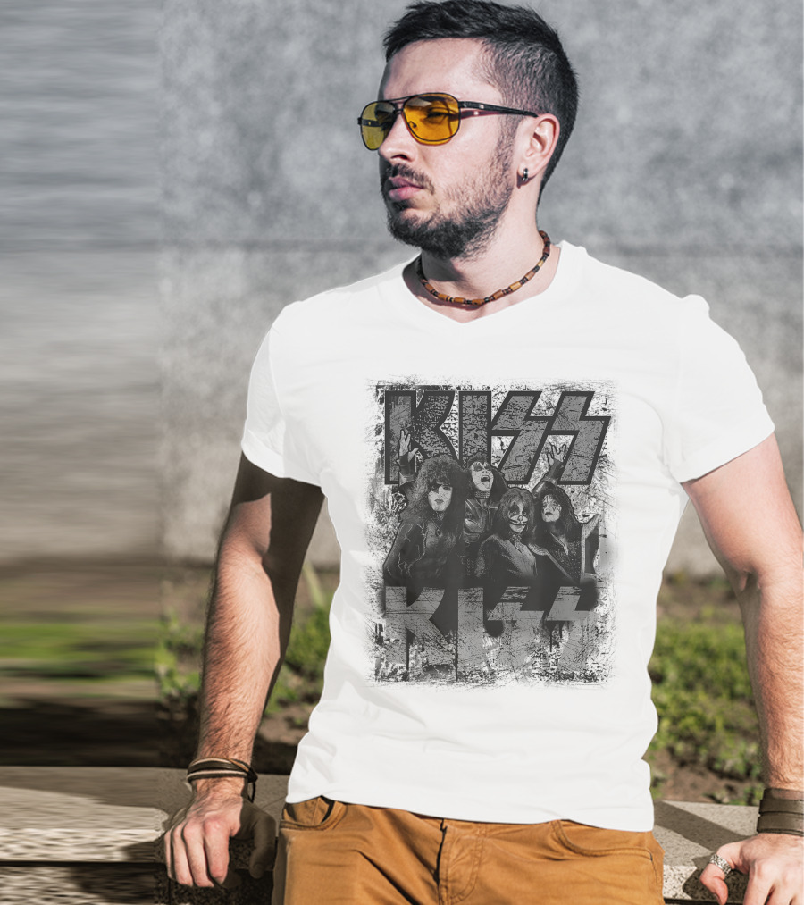 KISS Scratch Band Members Posing T-Shirt