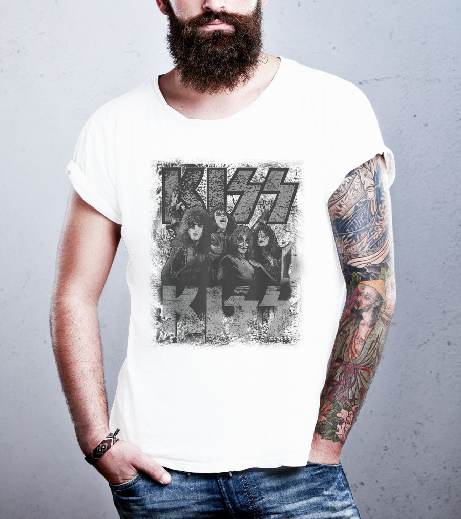 KISS Scratch Band Members Posing T-Shirt