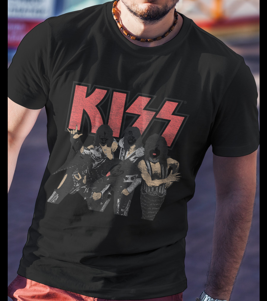 KISS Shout It Out Loud Classic Band Members Group Image T-Shirt