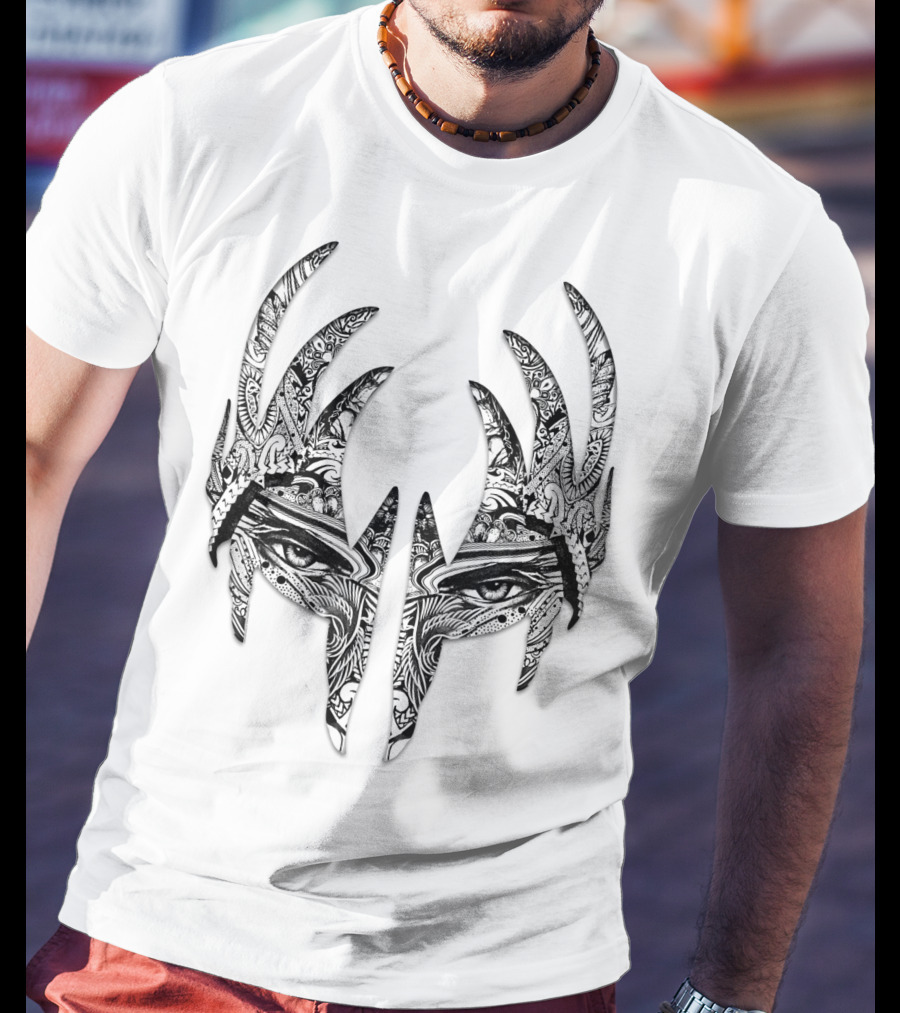 KISS Tribal Demon Mask Face T-Shirt