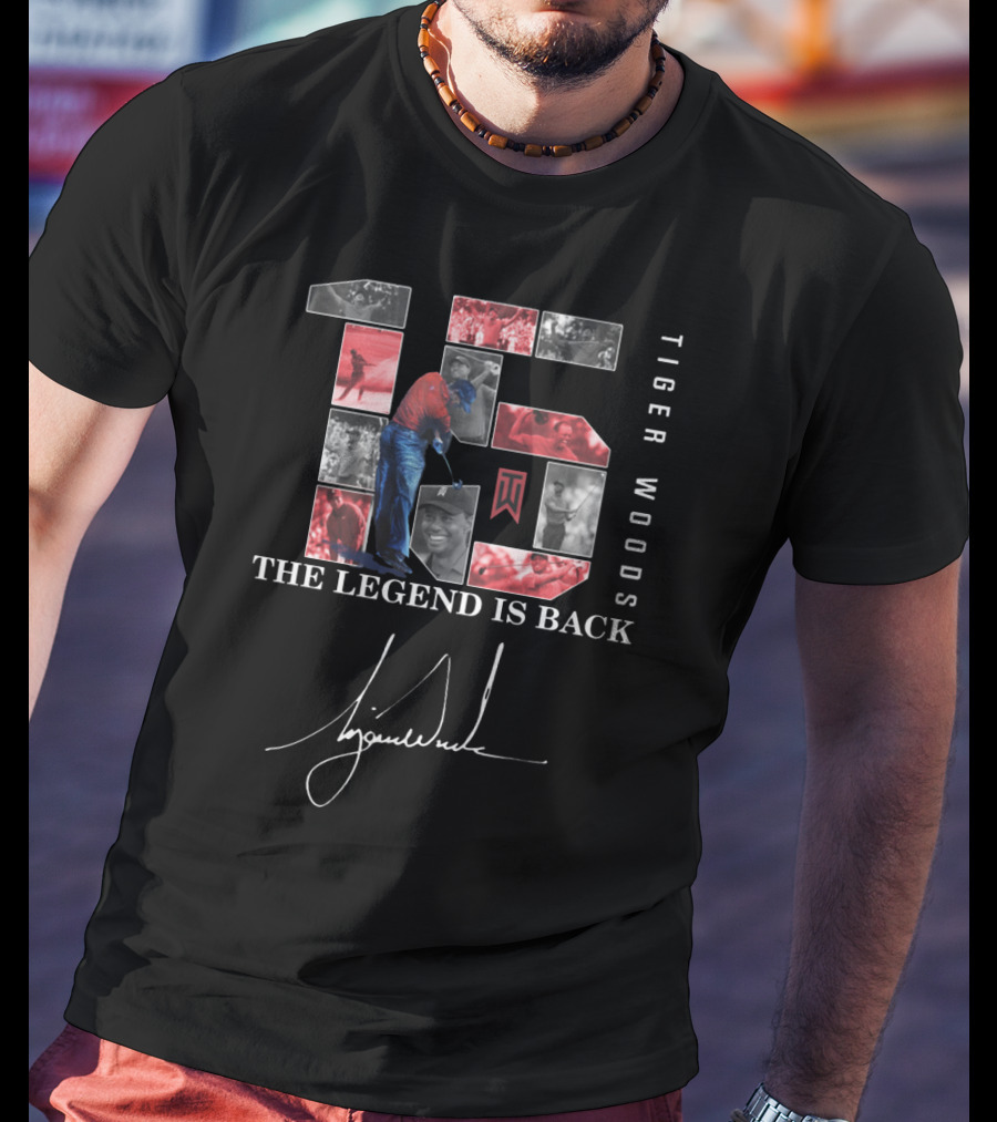 Tiger Woods The Legend Is Back 15 Signature T-Shirt