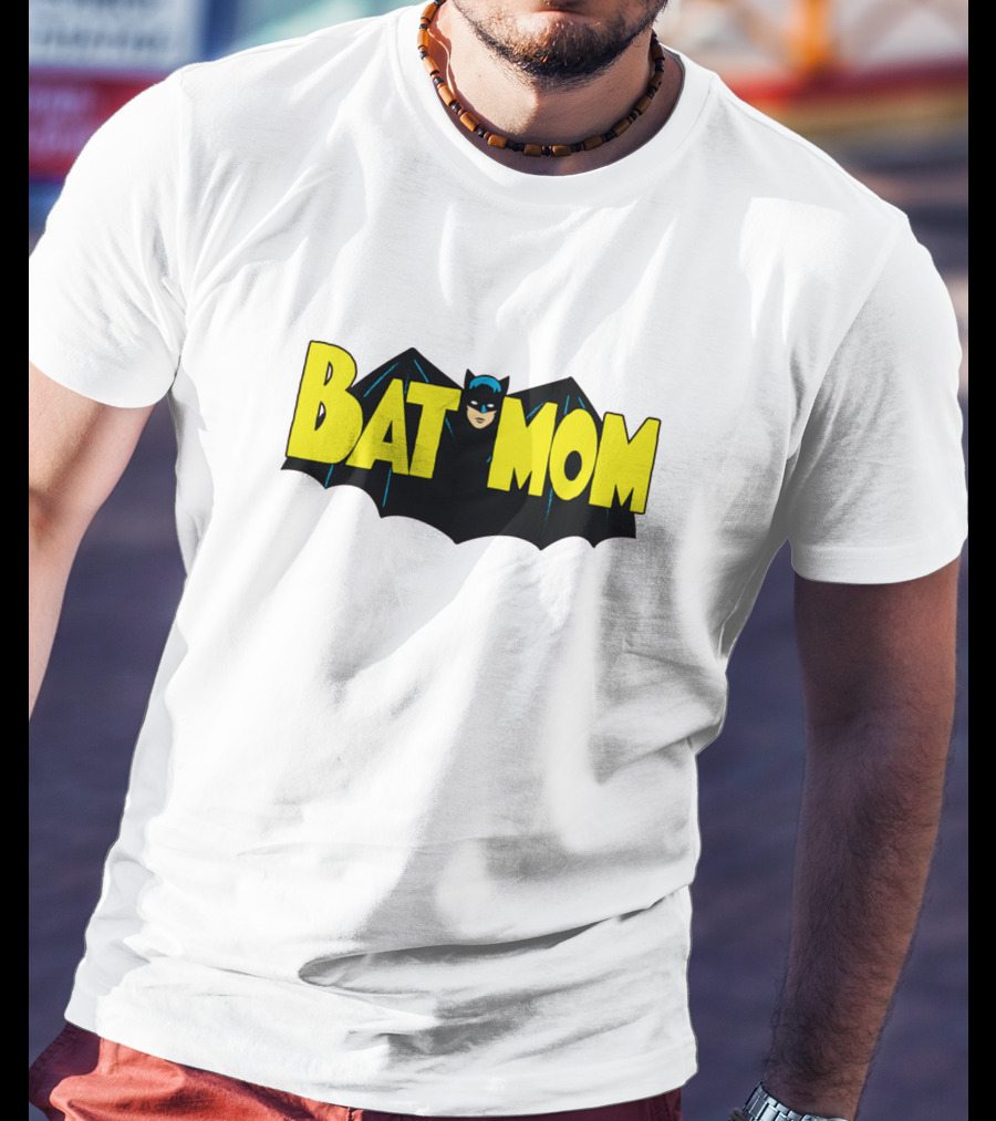 BATMOM Batman Logo Parody Cartoon T-Shirt