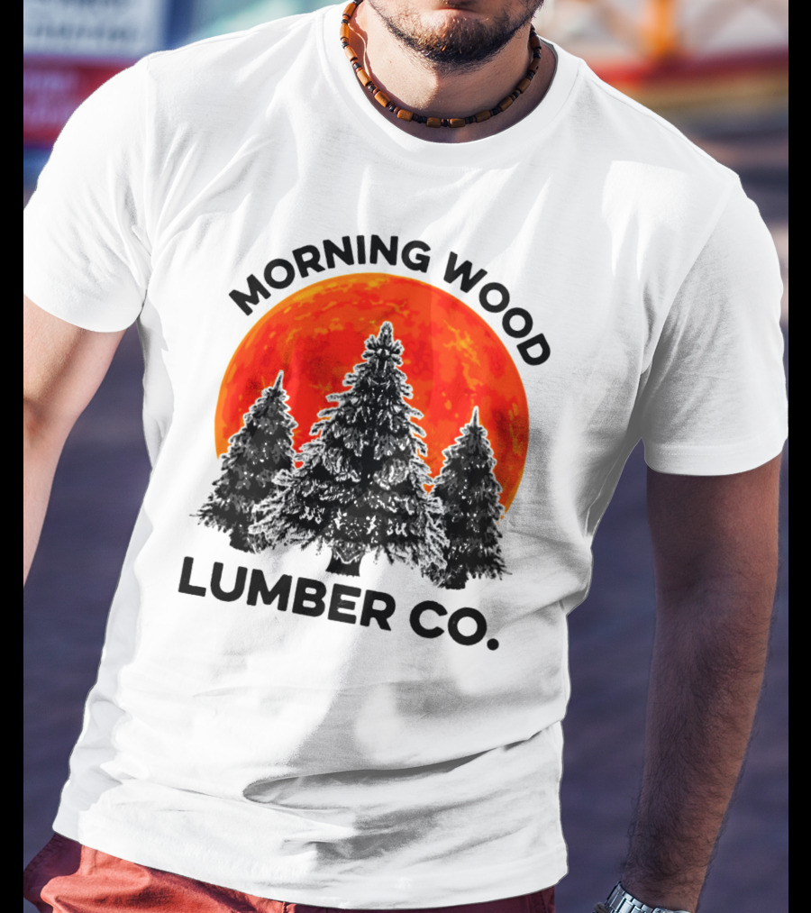 Morning Wood Lumber Co Sunlit Forest Scene T-Shirt