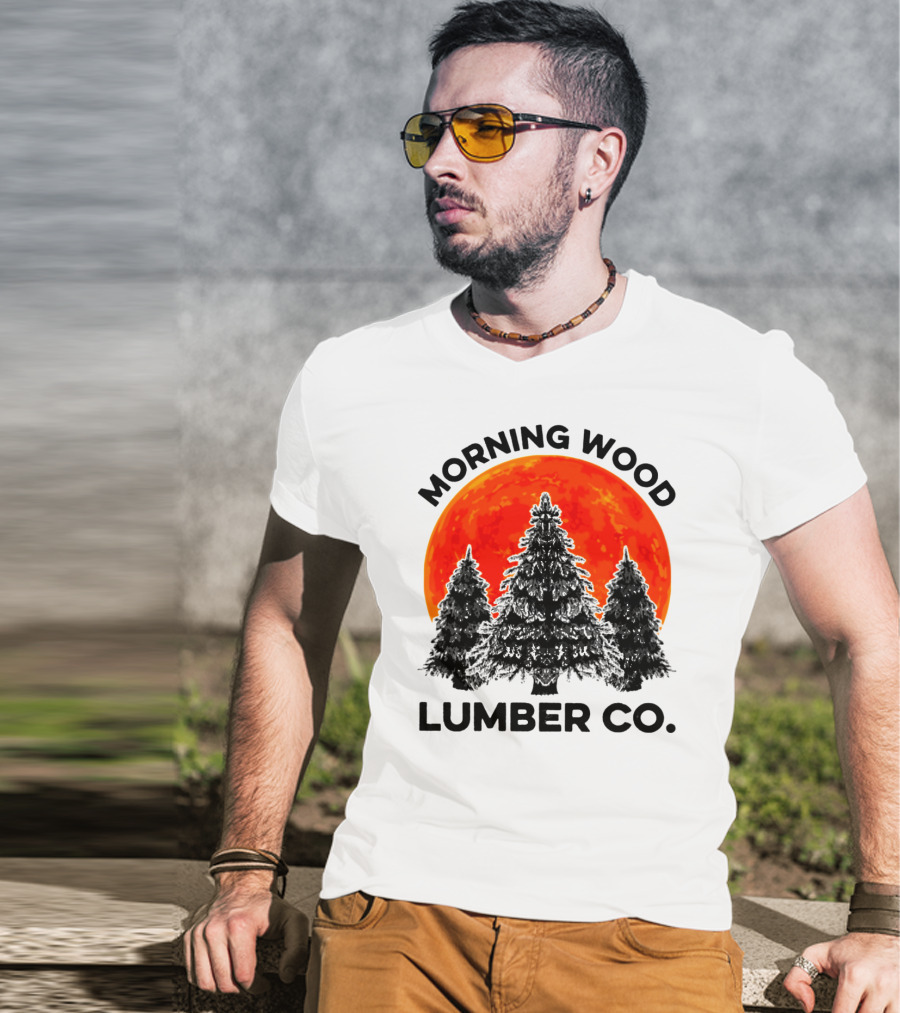 Morning Wood Lumber Co Sunlit Forest Scene T-Shirt