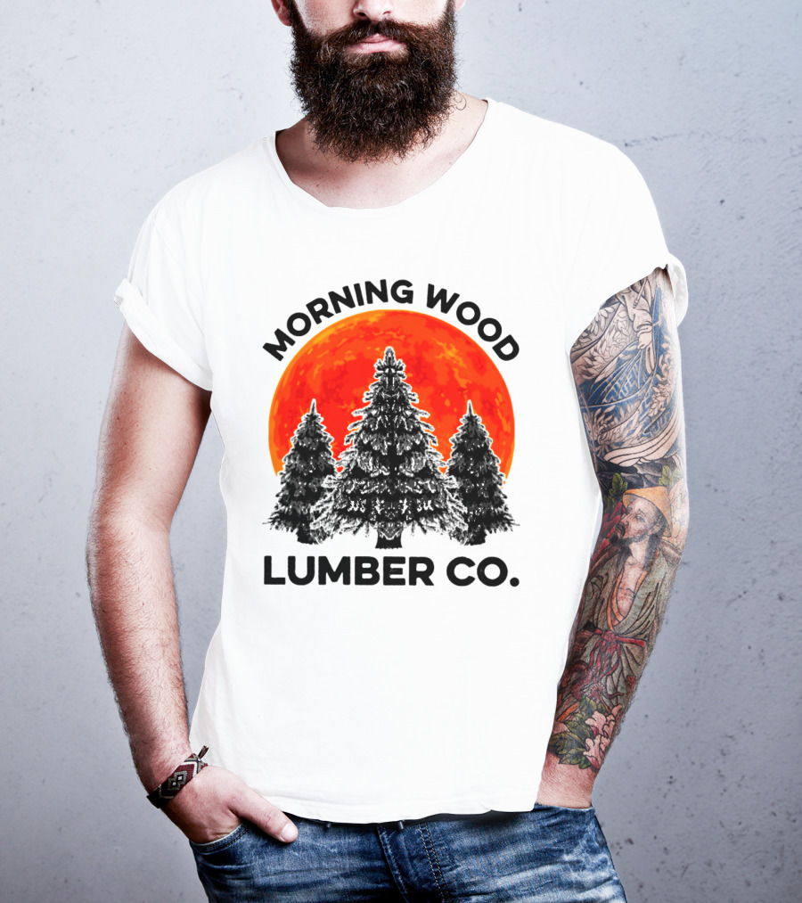 Morning Wood Lumber Co Sunlit Forest Scene T-Shirt