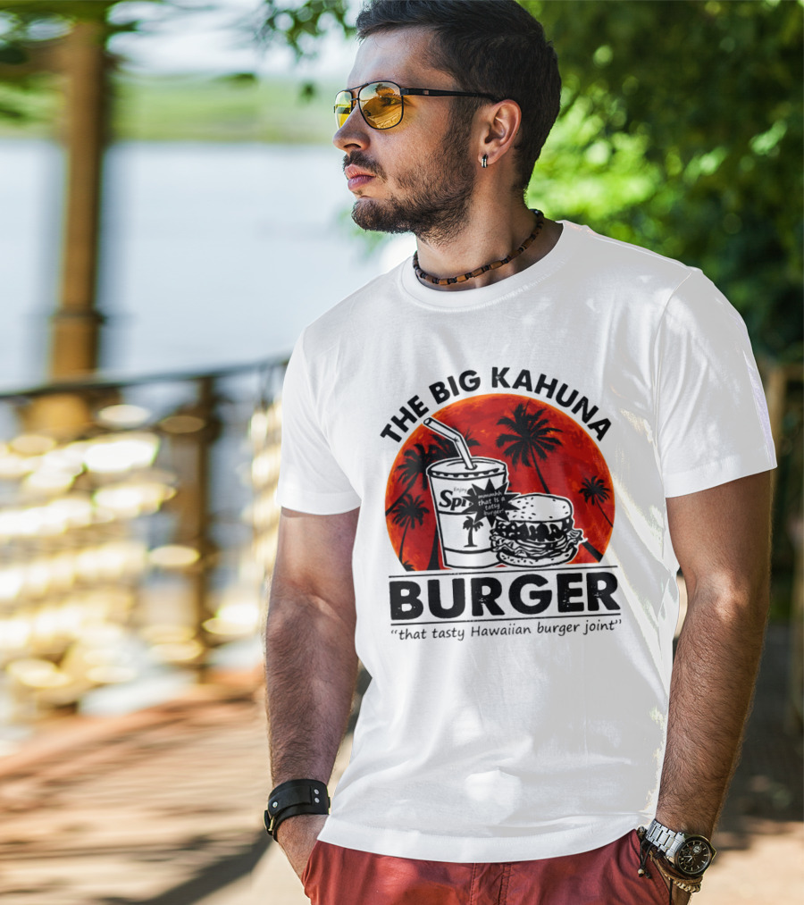 The Big Kahuna Burger That Tasty Hawaiian Burger Joint Spi Beach Palm Trees T-Shirt