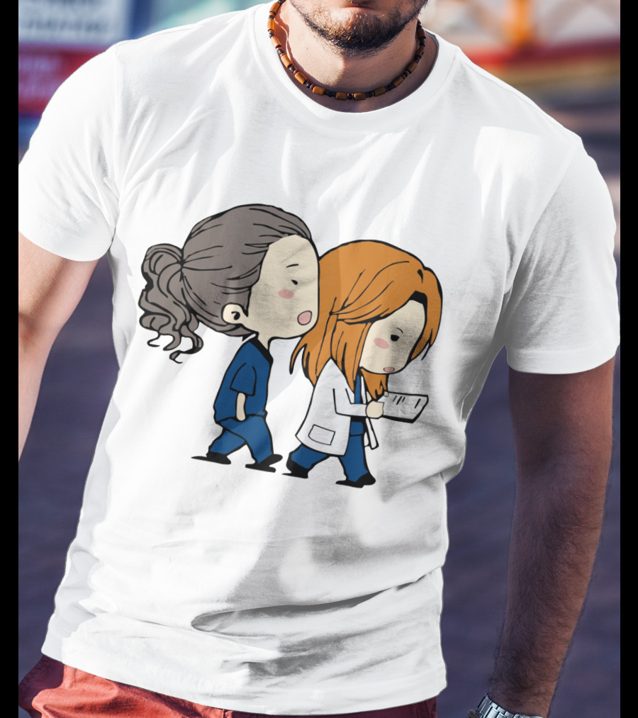 Best Friend Doctor Characters Walking Together T-Shirt