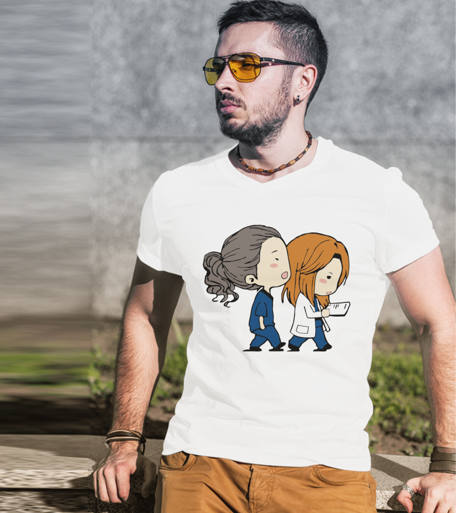 Best Friend Doctor Characters Walking Together T-Shirt