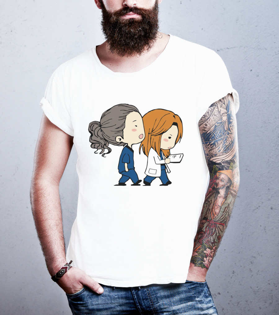 Best Friend Doctor Characters Walking Together T-Shirt